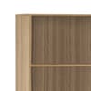 Padstow Oak Rattan Tall Bookcase