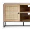 Padstow Oak Rattan TV Unit