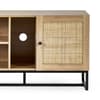 Padstow Oak Rattan TV Unit