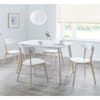Casa White Wooden Rectanglar Dining Table