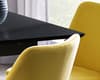 Rufford Black Extending Dining Table with Delauney Mustard Chairs Dining Set