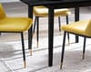 Rufford Black Extending Dining Table with Delauney Mustard Chairs Dining Set