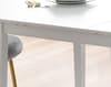Rufford White Extending Dining Table with Harper Grey Chairs