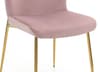 Rufford White Extending Dining Table with Harper Pink Chairs