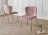 Rufford White Extending Dining Table with Harper Pink Chairs