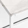 Scala White and Silver Marble Dining Table