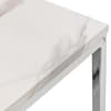Scala White and Silver Marble Dining Table