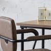 Carnegie Elm Wooden and Metal Desk
