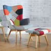 Sloane Multi-Coloured Patchwork Fabric Chair