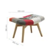 Sloane Multi-Coloured Patchwork Fabric Stool