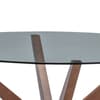 Chelsea Glass and Wooden Small Round Dining Table