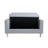 Smart Light Grey 2 Seater Fabric Sofa
