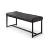 Soho Black Leather Dining Bench