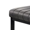 Soho Black Leather Dining Bench