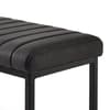 Soho Black Leather Dining Bench