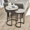 Staten Grey Concrete Tall Round Nest of Side Tables