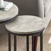 Staten Grey Concrete Tall Round Nest of Side Tables
