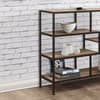 Urban Rustic Oak Wooden Wide Shelving Unit