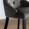 Veneto Grey Velvet Fabric Dining Chair x 2