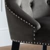 Veneto Grey Velvet Fabric Dining Chair x 2
