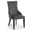 Veneto Grey Velvet Fabric Dining Chair x 2