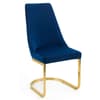 Vittoria Blue Velvet Fabric Dining Chair x 2