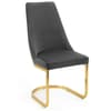 Vittoria Grey Velvet Fabric Dining Chair x 2