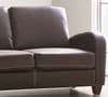 Vivo Brown Faux Leather 2 Seater Sofa