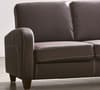Vivo Brown Faux Leather 2 Seater Sofa