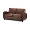 Vivo Chestnut Leather Pull Out Sofa Bed