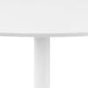 Blanco White Metal Round Pedestal Dining Table