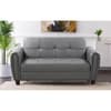 Zinc Grey 2 Seater Leather Sofa Bed