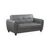 Zinc Grey 2 Seater Leather Sofa Bed