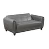 Zinc Grey 2 Seater Leather Sofa Bed