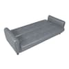 Zinc Dark Grey 3 Seater Leather Sofa Bed
