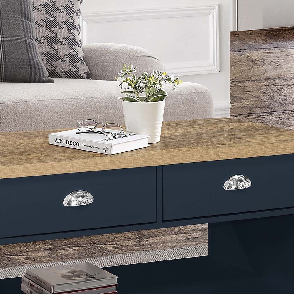 Navy coffee table sale