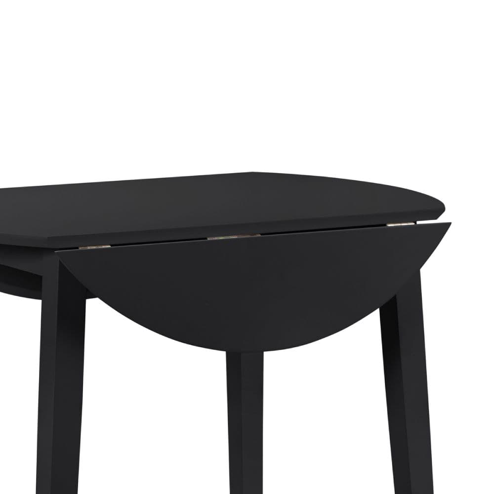 Coast Black Wooden Drop Leaf Dining Table