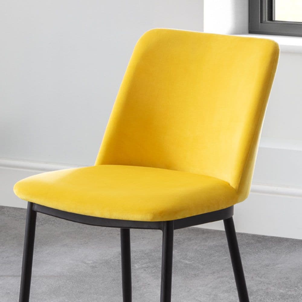 Mustard cheap fabric chair