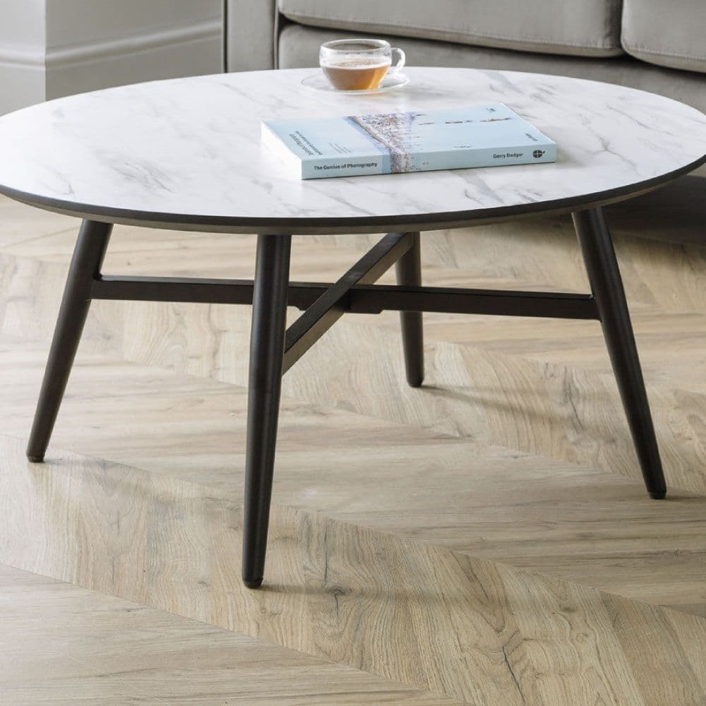 Winslet wood and marble coffee table hot sale