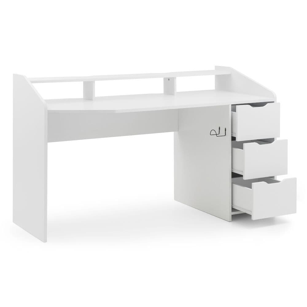 Gravity White Wooden Gaming Desk Make It Homely