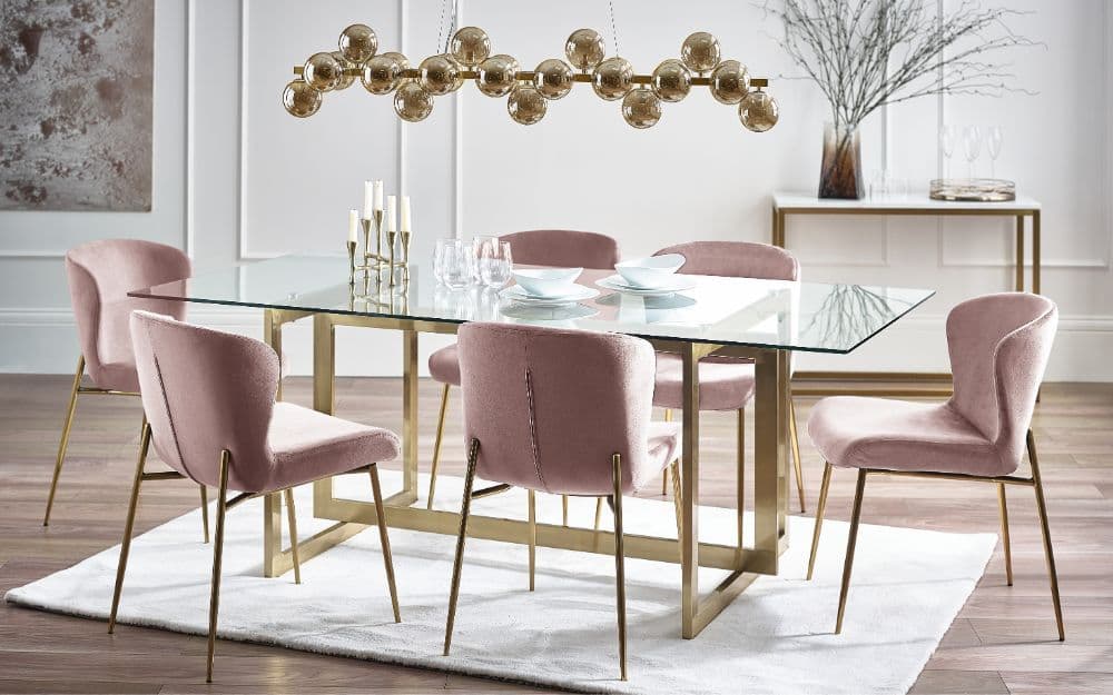 Minori Dining Table Harper Pink Chairs Make It Homely