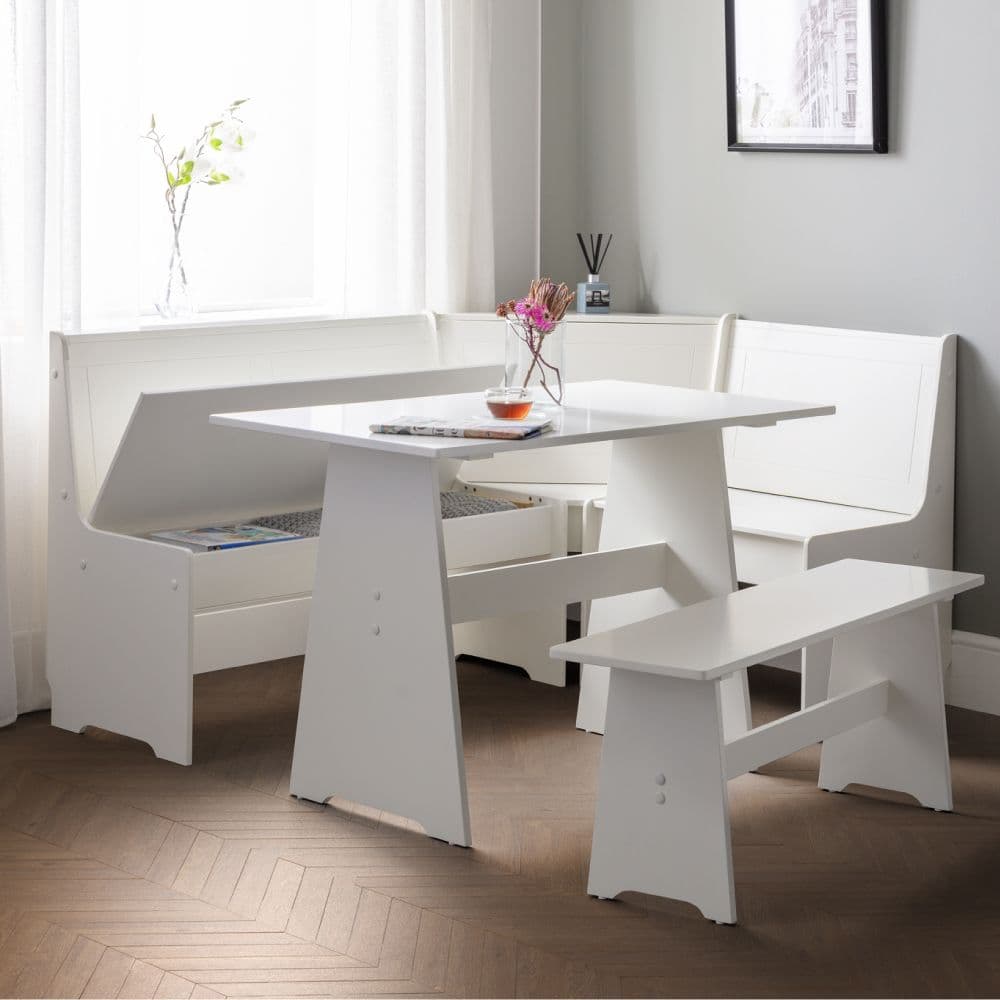 All white shop dining set
