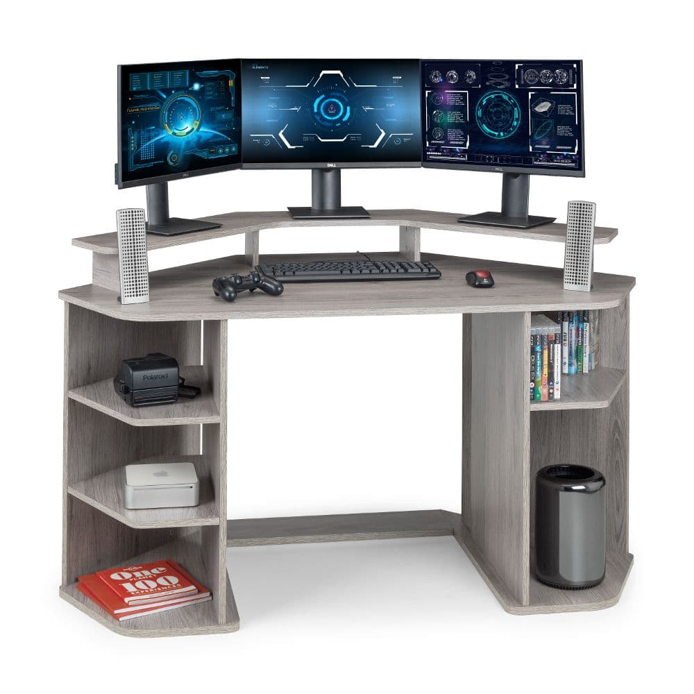 Gaming desk oak deals