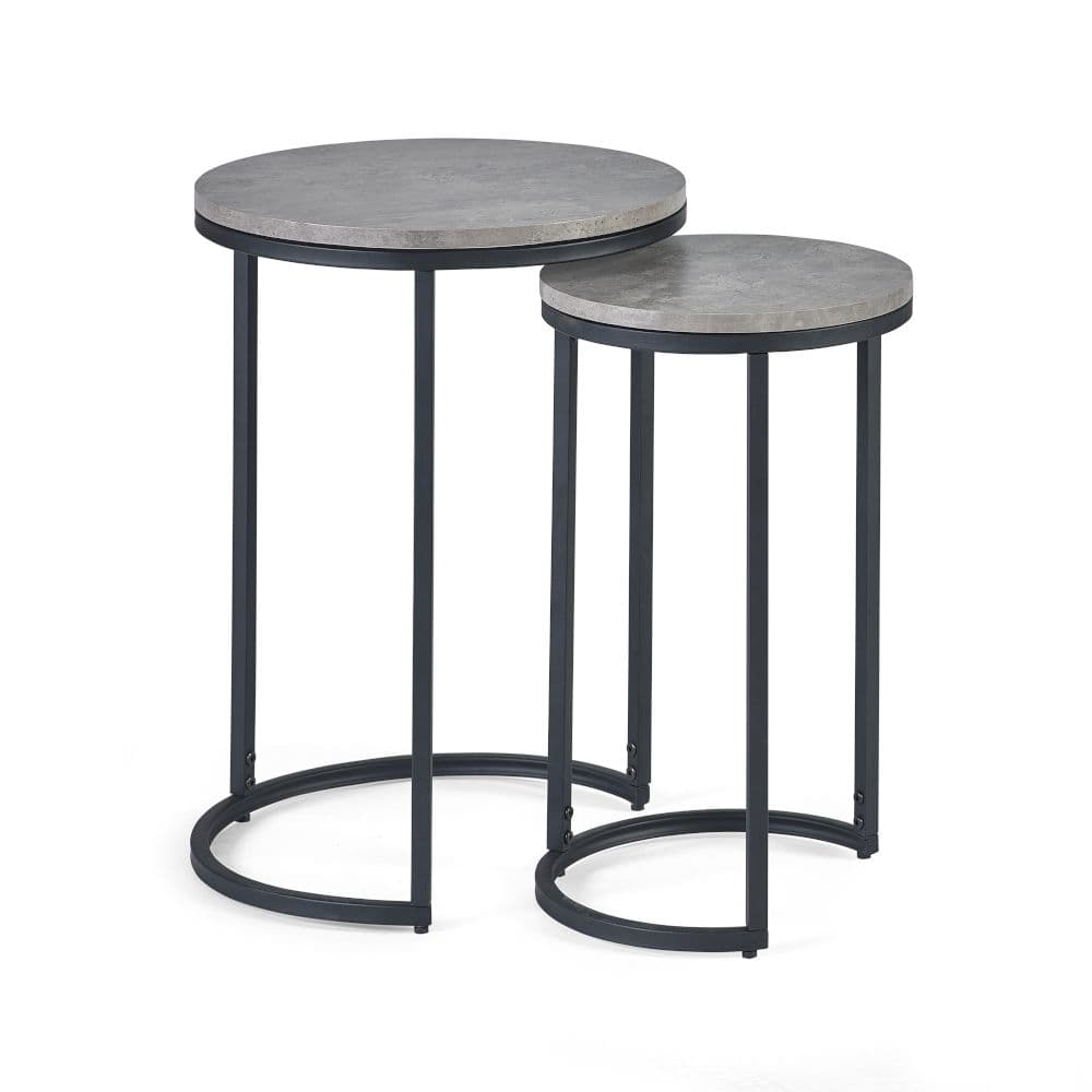 Tall round nesting outlet tables