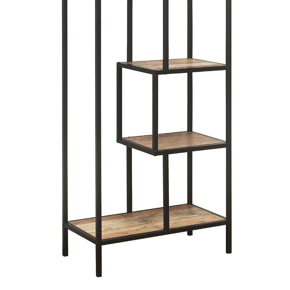 Tall wooden deals shelf unit