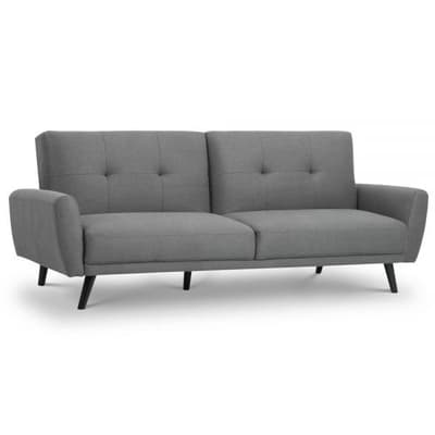 Monza Grey Linen 3 Seater Sofa Bed