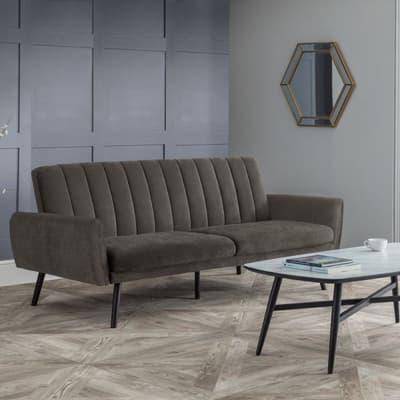 Afina Grey Velvet Sofa Bed