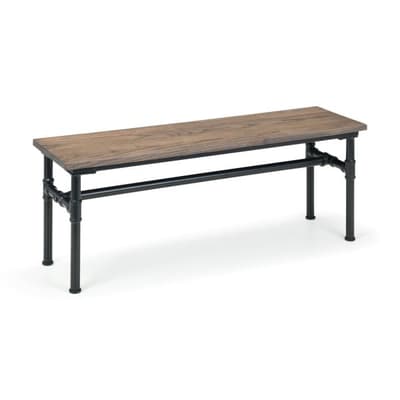 Carnegie Elm Wooden and Metal Dining Bench
