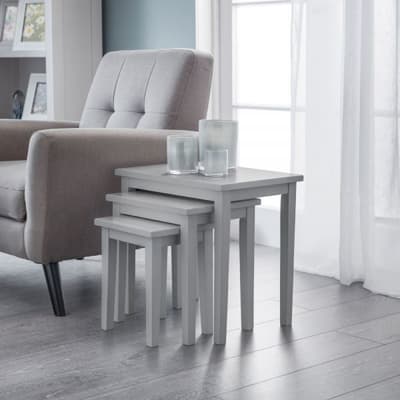 Cleo Grey Wooden Nest of Tables