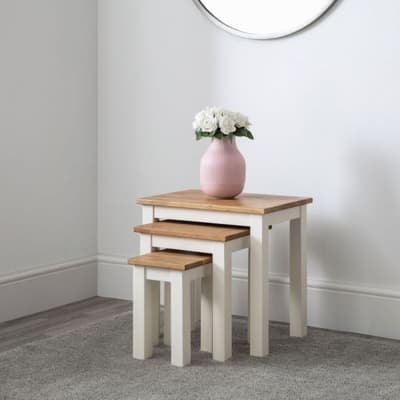 Coxmoor White Wooden Nest of Tables